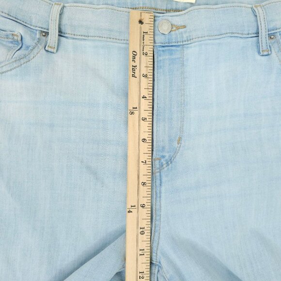 Levis 724 High Rise Straight Jeans Womens Size 20W Frayed Hem Light Wash Denim - Picture 4 of 15